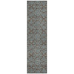Machine Washable Indoor/Outdoor Chantille ACN2712 Brown 2'3" x 7'6" Runner Rug