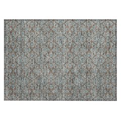 Machine Washable Indoor/Outdoor Chantille ACN2712 Brown 1'8" x 2'6" Rug
