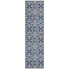 Machine Washable Indoor/Outdoor Chantille ACN2712 Blue 2'3" x 7'6" Runner Rug