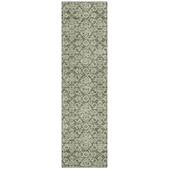 Machine Washable Indoor/Outdoor Chantille ACN2712 Green 2'3" x 7'6" Runner Rug