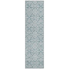 Machine Washable Indoor/Outdoor Chantille ACN2712 Teal 2'3" x 7'6" Runner Rug