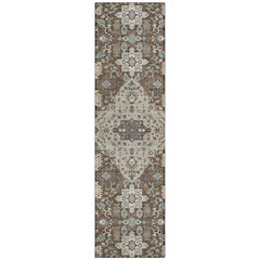 Machine Washable Indoor/Outdoor Chantille ACN2714 Brown 2'3" x 7'6" Runner Rug