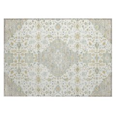 Machine Washable Indoor/Outdoor Chantille ACN2714 Ivory 1'8" x 2'6" Rug