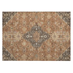 Machine Washable Indoor/Outdoor Chantille ACN2714 Orange 1'8" x 2'6" Rug
