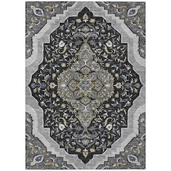 Machine Washable Indoor/Outdoor Chantille ACN2715 Black 2'6" x 3'10" Rug