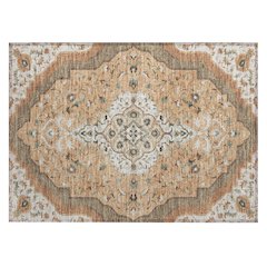 Machine Washable Indoor/Outdoor Chantille ACN2715 Orange 1'8" x 2'6" Rug