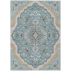 Machine Washable Indoor/Outdoor Chantille ACN2715 Teal 2'6" x 3'10" Rug