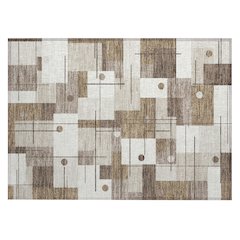 Machine Washable Indoor/Outdoor Chantille ACN2716 Brown 1'8" x 2'6" Rug