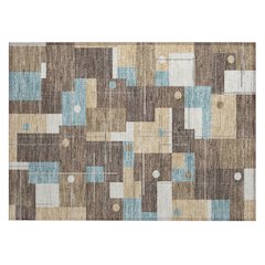 Machine Washable Indoor/Outdoor Chantille ACN2716 Brown 1'8" x 2'6" Rug