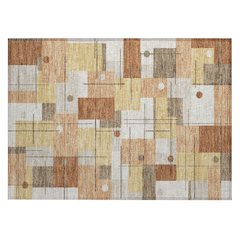 Machine Washable Indoor/Outdoor Chantille ACN2716 Orange 1'8" x 2'6" Rug