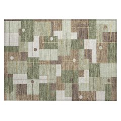 Machine Washable Indoor/Outdoor Chantille ACN2716 Green 1'8" x 2'6" Rug