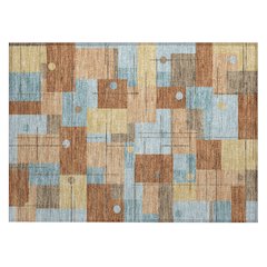 Machine Washable Indoor/Outdoor Chantille ACN2716 Orange 1'8" x 2'6" Rug