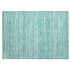 Machine Washable Indoor/Outdoor Chantille ACN2717 Teal 1'8" x 2'6" Rug