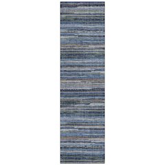 Machine Washable Indoor/Outdoor Chantille ACN2717 Blue 2'3" x 7'6" Runner Rug