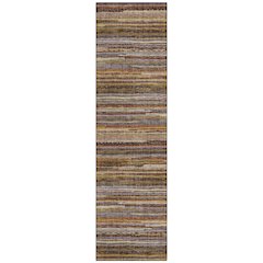 Machine Washable Indoor/Outdoor Chantille ACN2717 Orange 2'3" x 7'6" Runner Rug