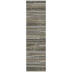 Machine Washable Indoor/Outdoor Chantille ACN2717 Gray 2'3" x 7'6" Runner Rug