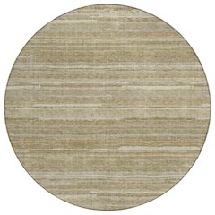 Machine Washable Indoor/Outdoor Chantille ACN2717 Brown 8' x 8' Round Rug