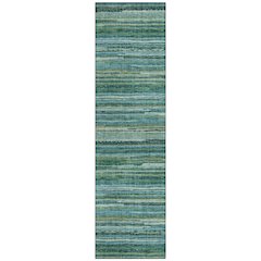 Machine Washable Indoor/Outdoor Chantille ACN2717 Teal 2'3" x 7'6" Runner Rug