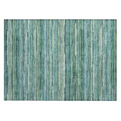 Machine Washable Indoor/Outdoor Chantille ACN2717 Teal 1'8" x 2'6" Rug