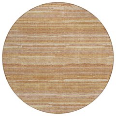 Machine Washable Indoor/Outdoor Chantille ACN2717 Orange 8' x 8' Round Rug