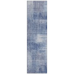 Machine Washable Indoor/Outdoor Chantille ACN2718 Blue 2'3" x 7'6" Runner Rug