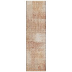Machine Washable Indoor/Outdoor Chantille ACN2718 Orange 2'3" x 7'6" Runner Rug