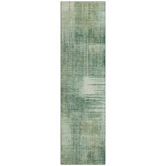 Machine Washable Indoor/Outdoor Chantille ACN2718 Green 2'3" x 7'6" Runner Rug