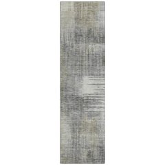 Machine Washable Indoor/Outdoor Chantille ACN2718 Gray 2'3" x 7'6" Runner Rug
