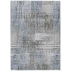 Machine Washable Indoor/Outdoor Chantille ACN2718 Brown 3' x 5' Rug