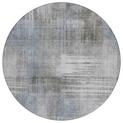 Machine Washable Indoor/Outdoor Chantille ACN2718 Brown 8' x 8' Round Rug
