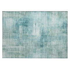 Machine Washable Indoor/Outdoor Chantille ACN2718 Teal 1'8" x 2'6" Rug