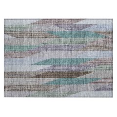 Machine Washable Indoor/Outdoor Chantille ACN2720 Brown 1'8" x 2'6" Rug