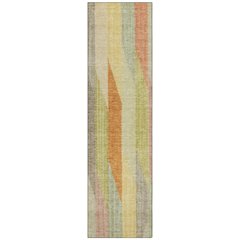 Machine Washable Indoor/Outdoor Chantille ACN2720 Gold 2'3" x 7'6" Runner Rug