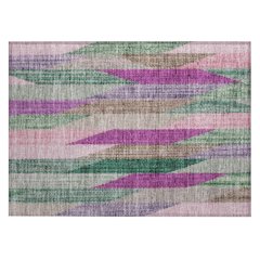 Machine Washable Indoor/Outdoor Chantille ACN2720 Pink 1'8" x 2'6" Rug