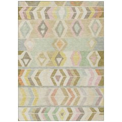 Machine Washable Indoor/Outdoor Chantille ACN2721 Brown 3' x 5' Rug