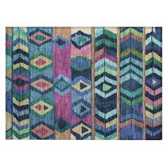 Machine Washable Indoor/Outdoor Chantille ACN2721 Blue 1'8" x 2'6" Rug