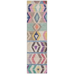 Machine Washable Indoor/Outdoor Chantille ACN2721 Pink 2'3" x 7'6" Runner Rug
