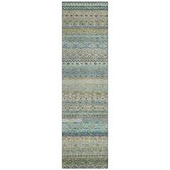 Machine Washable Indoor/Outdoor Chantille ACN2722 Green 2'3" x 7'6" Runner Rug
