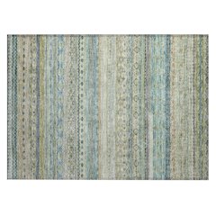 Machine Washable Indoor/Outdoor Chantille ACN2722 Green 1'8" x 2'6" Rug