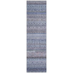 Machine Washable Indoor/Outdoor Chantille ACN2722 Blue 2'3" x 7'6" Runner Rug