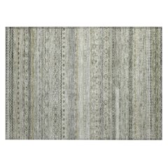 Machine Washable Indoor/Outdoor Chantille ACN2722 Gray 1'8" x 2'6" Rug
