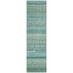 Machine Washable Indoor/Outdoor Chantille ACN2722 Teal 2'3" x 7'6" Runner Rug
