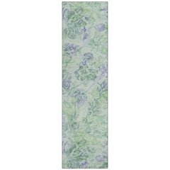 Machine Washable Indoor/Outdoor Chantille ACN2723 Green 2'3" x 7'6" Runner Rug