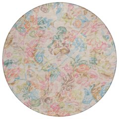 Machine Washable Indoor/Outdoor Chantille ACN2723 Pink 8' x 8' Round Rug