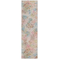 Machine Washable Indoor/Outdoor Chantille ACN2723 Pink 2'3" x 7'6" Runner Rug