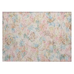 Machine Washable Indoor/Outdoor Chantille ACN2723 Pink 1'8" x 2'6" Rug