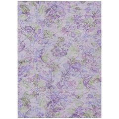 Machine Washable Indoor/Outdoor Chantille ACN2723 Purple 3' x 5' Rug