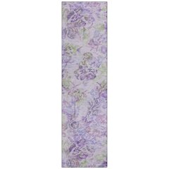 Machine Washable Indoor/Outdoor Chantille ACN2723 Purple 2'3" x 7'6" Runner Rug