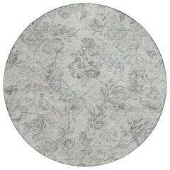 Machine Washable Indoor/Outdoor Chantille ACN2723 Brown 8' x 8' Round Rug