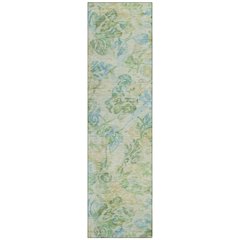 Machine Washable Indoor/Outdoor Chantille ACN2723 Gold 2'3" x 7'6" Runner Rug